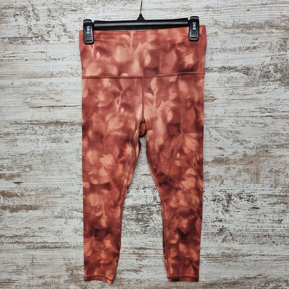 Athleta Elation legging Coral Floral Women Size Small Workout Gym Yoga Tight - Picture 1 of 8